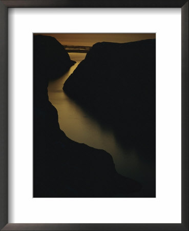Twilight View Of An Inlet Surrounded By Mountains by Sam Abell Pricing Limited Edition Print image