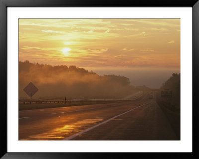 Sunrise Along A Highway On A Foggy Morning by Wolcott Henry Pricing Limited Edition Print image