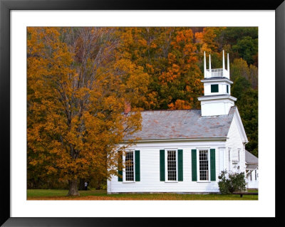 Autumn View Of The Chapel On The Green, Arlington, Vermont, Usa by Joe Restuccia Iii Pricing Limited Edition Print image