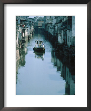 People In Boat Through Canal, China by Martin Bruce Pricing Limited Edition Print image