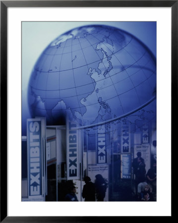 Image Of Globe Over Signs For Exhibit by Tony Rinaldo Pricing Limited Edition Print image