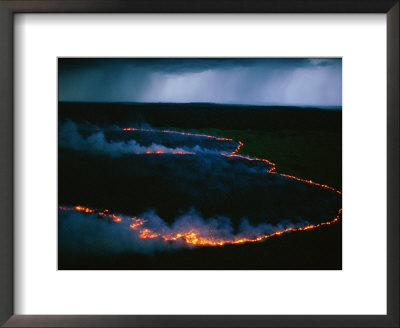 Aerial View Of The Glowing Ring Of A Forest Fire by Michael Nichols Pricing Limited Edition Print image
