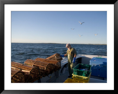 A Lobsterman Prepares To Release His Traps by Taylor S. Kennedy Pricing Limited Edition Print image
