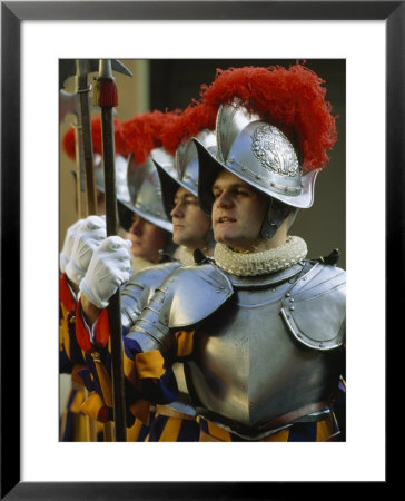 Swiss Guards Standing At Attention, Vatican City by James L. Stanfield Pricing Limited Edition Print image