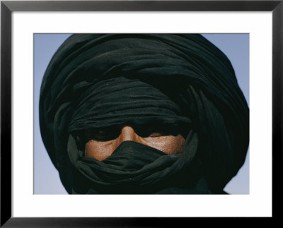 Turbaned Tuareg Man Near Hirafok, Algeria by Thomas J. Abercrombie Pricing Limited Edition Print image