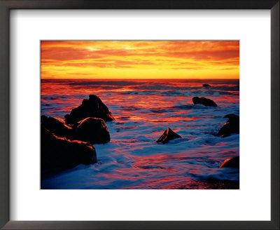 Beautiful Sunset Over Gillispie Beach On South Island, New Zealand by John Eastcott & Yva Momatiuk Pricing Limited Edition Print image