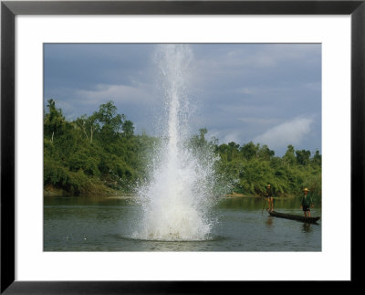Burmese Fishermen Use Dynamite To Stun Fish In A Local Waterway by Steve Winter Pricing Limited Edition Print image