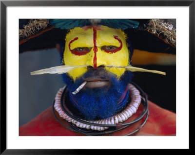 An Informal Portrait Of A Huli Wigman by Jodi Cobb Pricing Limited Edition Print image