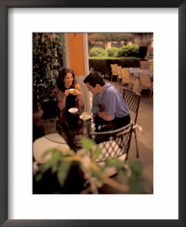 Couple Having Coffee At The Hotel Mencey, Tenerife, Canary Islands, Spain by Michele Westmorland Pricing Limited Edition Print image
