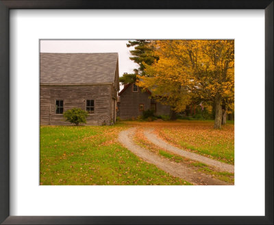 Wooden Barn And House In Rural New England, Maine, Usa by Joanne Wells Pricing Limited Edition Print image