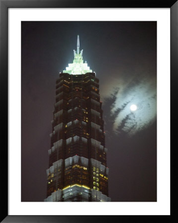 Night View Of Jinmao Building, Shanghai, China by Keren Su Pricing Limited Edition Print image