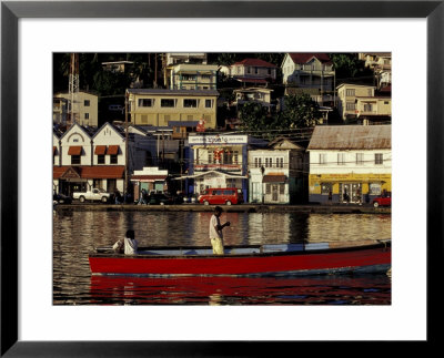 Fisherman In Harbor, St. George, Grenada, Caribbean by Greg Johnston Pricing Limited Edition Print image