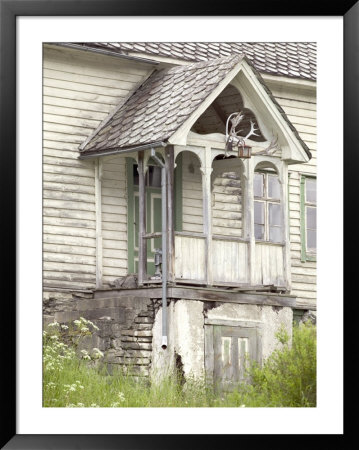Reindeer Horns Above Abandon House, Vic And Gudvagen, Norway by Russell Young Pricing Limited Edition Print image
