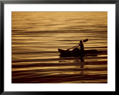Person In Boat In Water by Lee Peterson Pricing Limited Edition Print image