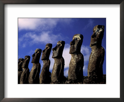 Huge Moai, Ahu Akiri, Easter Island, Chile by Keren Su Pricing Limited Edition Print image