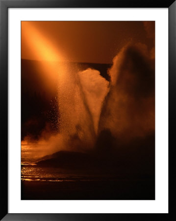 Clepsydra Geyser At Sunset, Yellowstone National Park, Usa by Carol Polich Pricing Limited Edition Print image