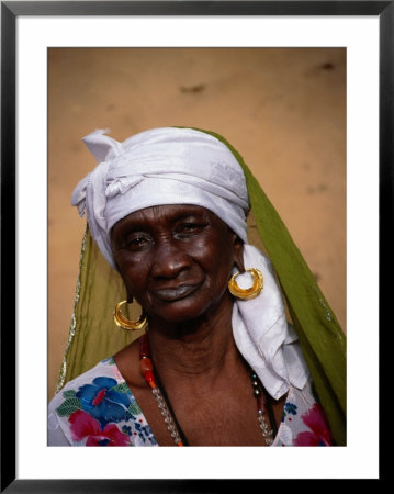 Portrait Of Elderly Woman, Jufureh, North Bank, Gambia, The by Ariadne Van Zandbergen Pricing Limited Edition Print image