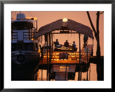 Tranquility At The Jetty Of The Acajatuba Eco Lodge On The Rio Negro, Amazonas, Brazil by Tom Cockrem Pricing Limited Edition Print image