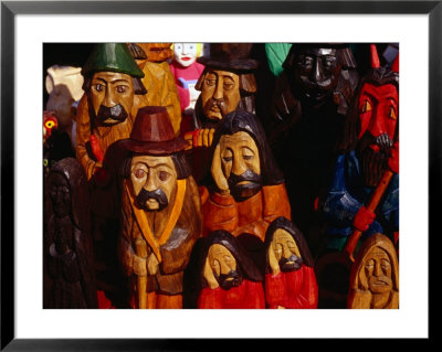 Wooden Figures At Annual Craft Fair, Kazimierz Dolny, Lubelskie, Poland by Krzysztof Dydynski Pricing Limited Edition Print image