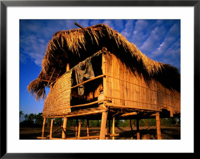 Fisherman's Cottage With Thatched Roof And Walls, Si Phan Don, Laos by Anthony Plummer Pricing Limited Edition Print image