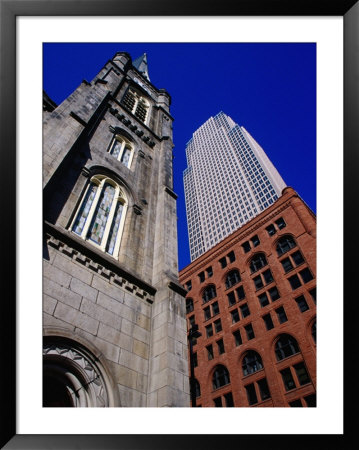 Old Stone Church And Key Bank Tower, Cleveland, United States Of America by Richard Cummins Pricing Limited Edition Print image