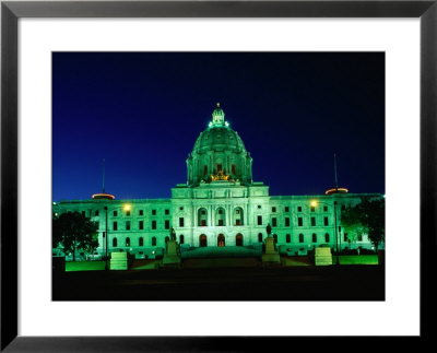 Minnesota State Capitol Lit Up At Night, Minneapolis, Usa by John Elk Iii Pricing Limited Edition Print image