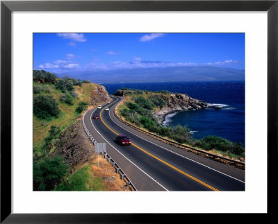 Cars On Highway 30 On The Coastline, Maalaea, Usa by Mark & Audrey Gibson Pricing Limited Edition Print image
