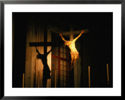 Jesus On The Cross Inside Santissima Annunziata Del Vastato, Genova, Liguria, Italy by Martin Moos Pricing Limited Edition Print image