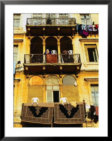 Persian Carpets And Washing Hanging On Apartment Balconies, Tripoli, Lebanon by Bethune Carmichael Pricing Limited Edition Print image