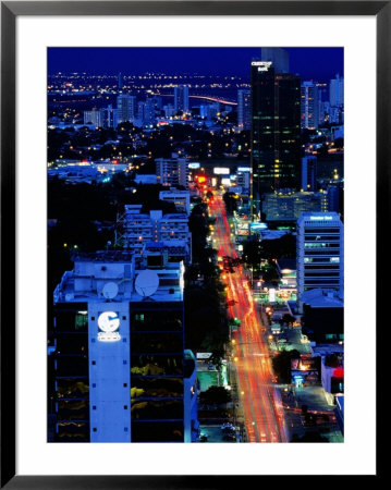 Overhead Of Banking Area, Dusk, Panama City, Panama by Alfredo Maiquez Pricing Limited Edition Print image