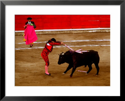 Bullfights Begin With Bleeding Of The Bull, San Luis Potosi, Mexico by Russell Gordon Pricing Limited Edition Print image