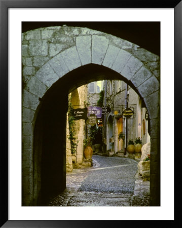 Street Corner And Archway, St. Paul De Vence, France by Charles Sleicher Pricing Limited Edition Print image