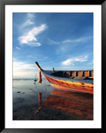 Boat With Rope Sits On Water, Phuket, Thailand by Jacob Halaska Pricing Limited Edition Print image