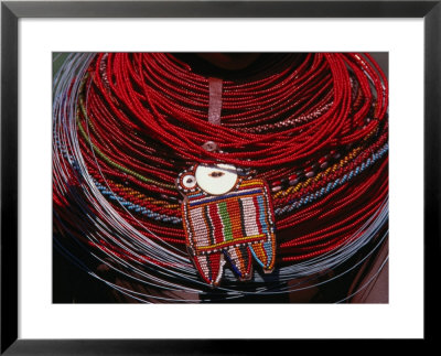 Detail Of Jewellery Worn By Samburu Girl, Samburu National Reserve, Kenya by Tom Cockrem Pricing Limited Edition Print image