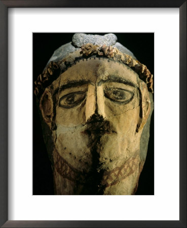 Greek-Style Stucco Mask, Bahariya Oasis, Valley Of The Golden Mummies, Egypt by Kenneth Garrett Pricing Limited Edition Print image