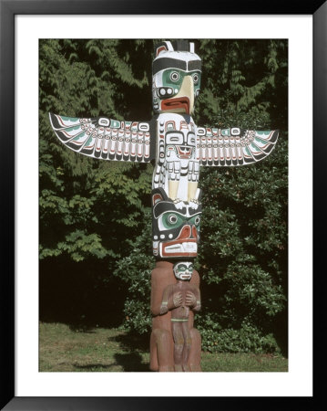 Totem Pole At Stanley Park, Vancouver Island, British Columbia, Canada by John & Lisa Merrill Pricing Limited Edition Print image