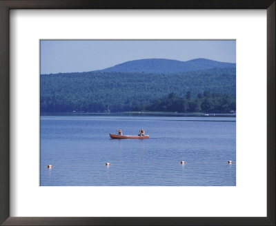 Canoe On Webb Lake, Mt. Blue State Park, Northern Forest, Maine, Usa by Jerry & Marcy Monkman Pricing Limited Edition Print image