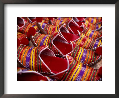 Detail Of Turkish Slippers At Market, Istanbul, Turkey by Wayne Walton Pricing Limited Edition Print image