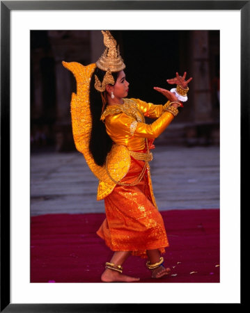 Woman Performing Traditional Dance, Angkor, Siem Reap, Cambodia by Anders Blomqvist Pricing Limited Edition Print image