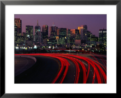 Freeway 280 And Skyline At Sunset, San Francisco, California, Usa by Roberto Gerometta Pricing Limited Edition Print image