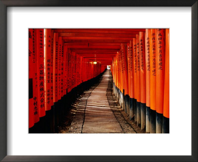 Fushimi-Inari Taisha Torii Tunnels, Japan by Frank Carter Pricing Limited Edition Print image