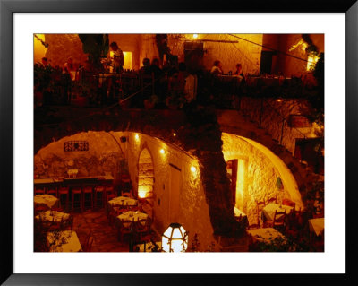 Open Air Restaurant Housed In Shell Of Venetian-Era Building In Hania, Hania, Greece by Glenn Beanland Pricing Limited Edition Print image