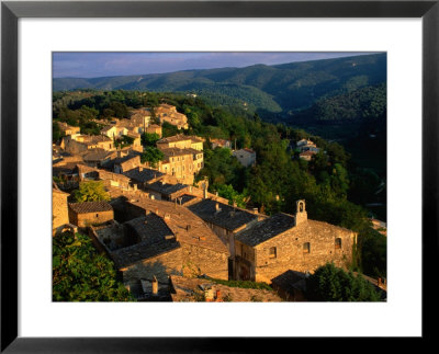 Mountain Top Village Of Menerbes, Luberon, France by John Elk Iii Pricing Limited Edition Print image
