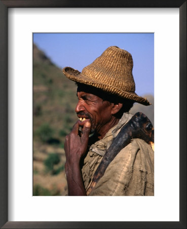 Forest Worker With Locally Crafted Axe In The Simien Mountains, Gondar, Gondar, Ethiopia by Patrick Syder Pricing Limited Edition Print image