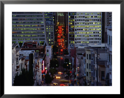 Downtown Traffic And Base Of Transamerica Pyramid At Left, San Francisco, California, Usa by Roberto Gerometta Pricing Limited Edition Print image