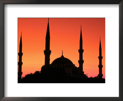 Dome And Minarets Of Blue Mosque, Sultan Ahmet Camii, Istanbul, Turkey by John Elk Iii Pricing Limited Edition Print image