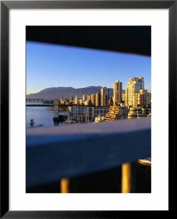 Buildings Through Railing Of Granville Bridge, Vancouver, Canada by Ryan Fox Pricing Limited Edition Print image