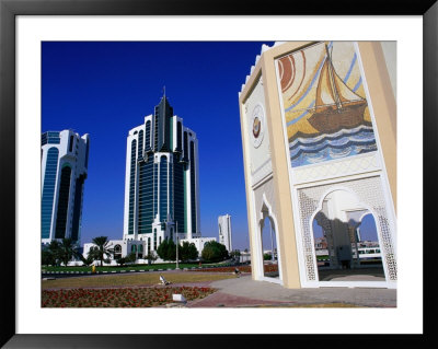 Twin Towers At East End Of The Corniche, Doha, Ad Dawhah, Qatar by Mark Daffey Pricing Limited Edition Print image