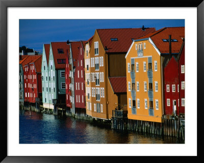 Wooden Buildings On The Bryggen Waterfront, Trondheim, Nord-Trondelag, Norway by Anders Blomqvist Pricing Limited Edition Print image