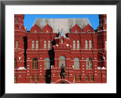 State History Museum And Equestrian Statue Of Marshall Zhukov, Moscow, Russia by Jonathan Smith Pricing Limited Edition Print image